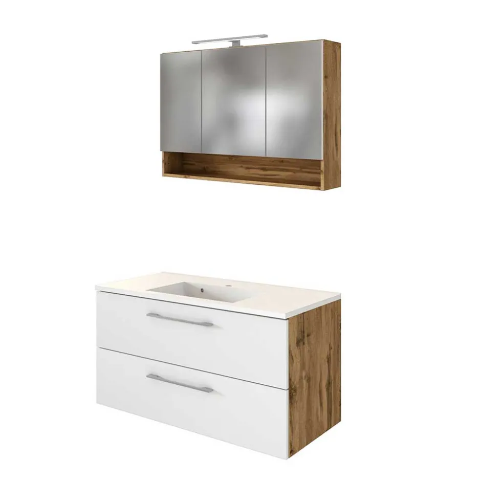 Set Waschtisch Kombi in 2 Breiten - Yazemina (zweiteilig)^Wohnen Hot