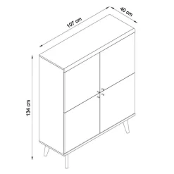 Set Wohnzimmer Einrichtung zweifarbig - Cablos (fünfteilig)^Wohnen Outlet