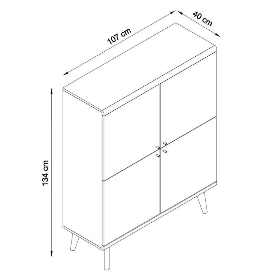 Set Wohnzimmer Einrichtung zweifarbig - Cablos (fünfteilig)^Wohnen Outlet