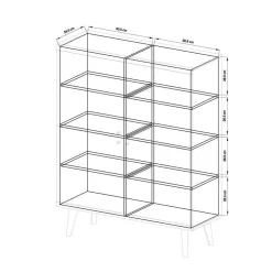 Set Wohnzimmer Einrichtung zweifarbig - Cablos (fünfteilig)^Wohnen Outlet