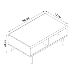 Set Wohnzimmer Einrichtung zweifarbig - Cablos (fünfteilig)^Wohnen Outlet