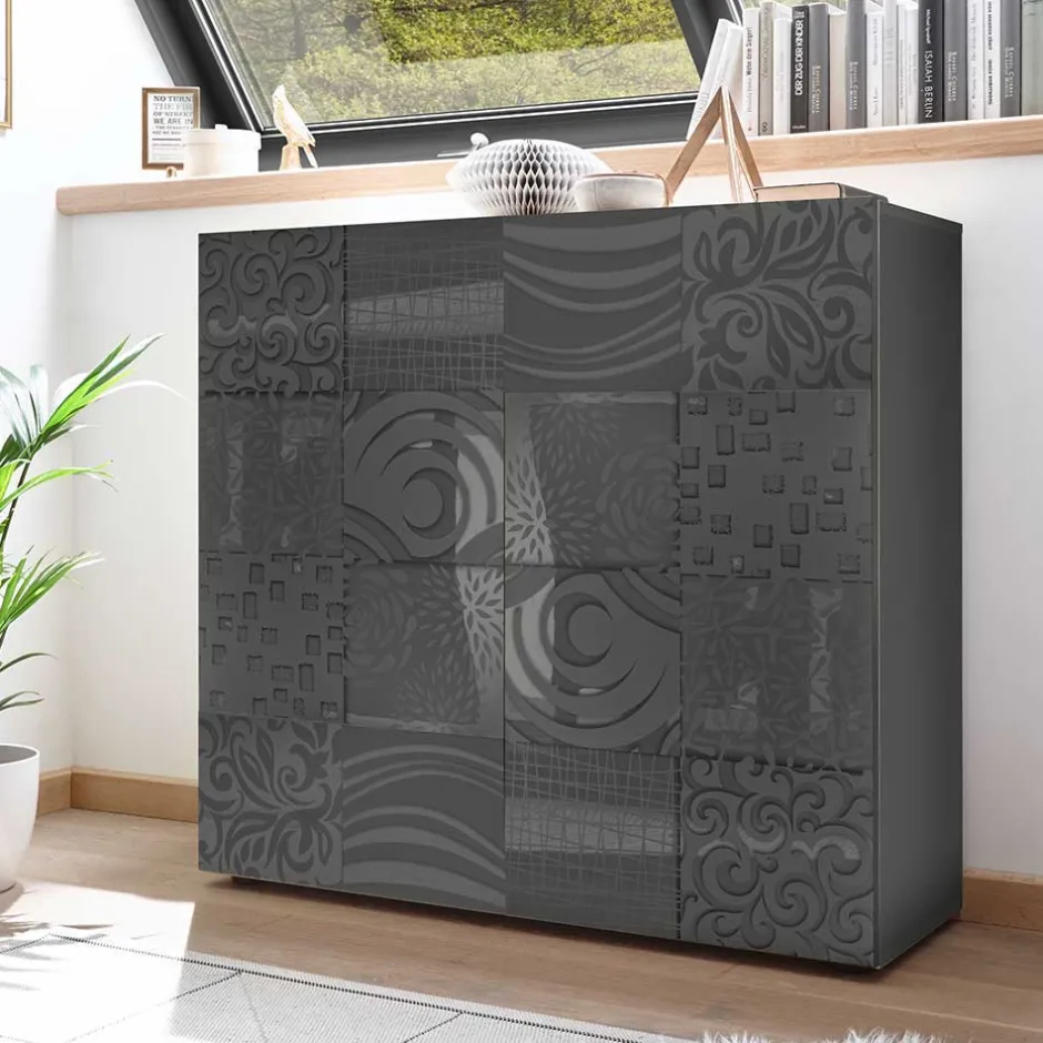 Wohnen Set Wohnzimmer-Schränke modern - Ipatal (dreiteilig)