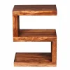 Wohnen S-Form Design Tischchen Hoslo aus Holz massiv