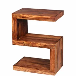 Wohnen S-Form Design Tischchen Hoslo aus Holz massiv