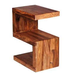 Wohnen S-Form Design Tischchen Hoslo aus Holz massiv