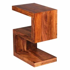Wohnen S-Form Design Tischchen Hoslo aus Holz massiv