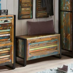 Shabby Chic Bank mit Schuhaufbewahrung - Vosbadus^Wohnen