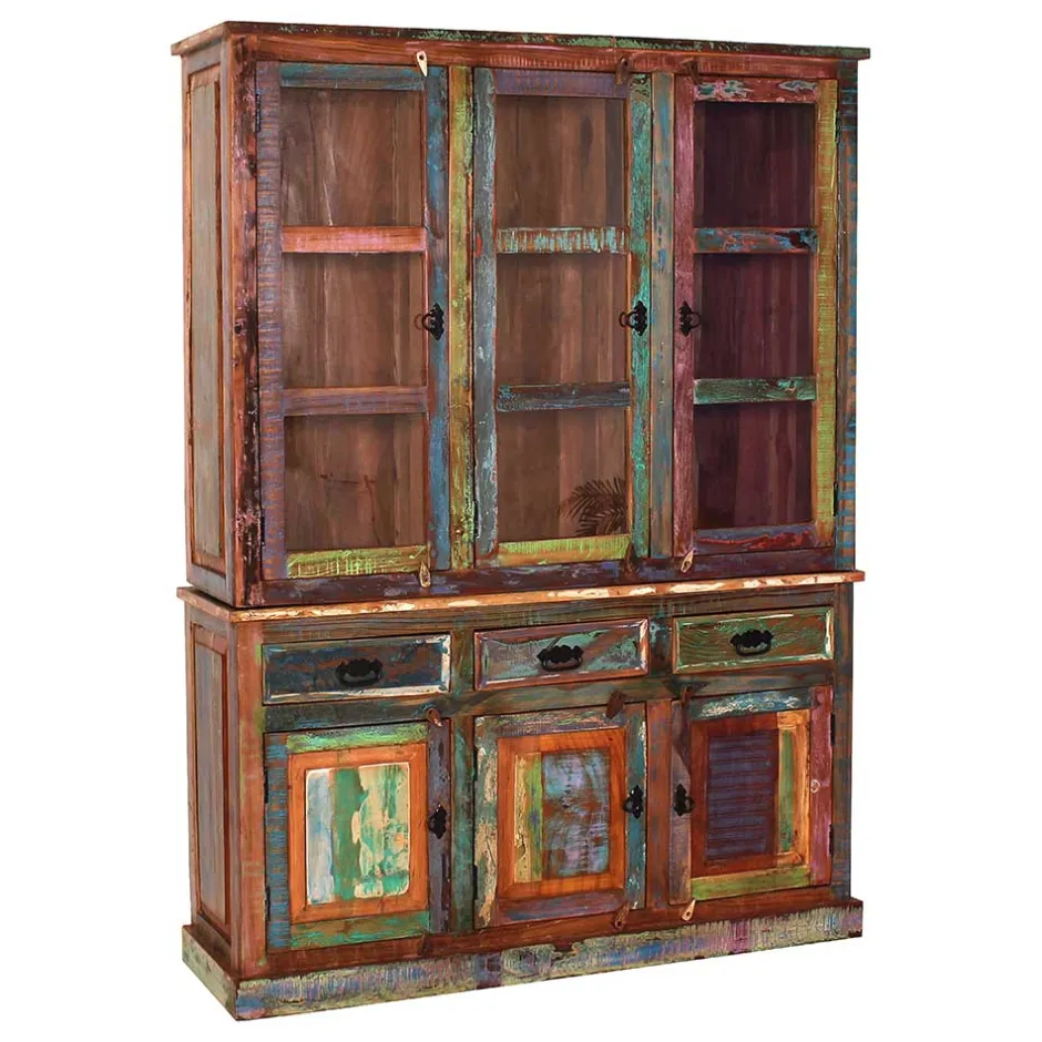 Wohnen Shabby Chic Buffetschrank in Braun Bunt - Jamaica