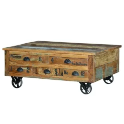 Wohnen Shabby Chic Couchtisch mit Industry Flair - Vatrima