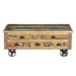 Wohnen Shabby Chic Couchtisch mit Industry Flair - Vatrima