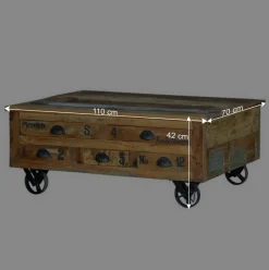 Wohnen Shabby Chic Couchtisch mit Industry Flair - Vatrima