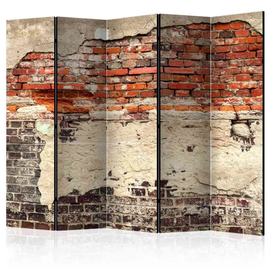 Wohnen Shabby Chic Foto Paravent mit Mauer - Blunas