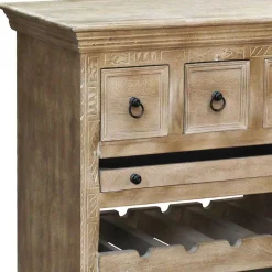 Shabby Chic Küchenwagen aus Holz Grey Wash - Abid^Wohnen Discount