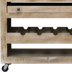 Shabby Chic Küchenwagen aus Holz Grey Wash - Abid^Wohnen Discount