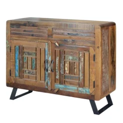 Shabby Chic Kombi-Kommode aus Recyclingholz - Tunar^Wohnen Clearance