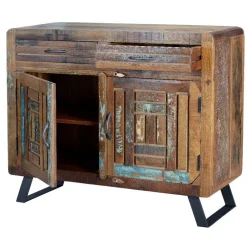 Shabby Chic Kombi-Kommode aus Recyclingholz - Tunar^Wohnen Clearance