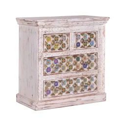 Shabby Chic Kommode in Antikweiß - Mirell^Wohnen Outlet