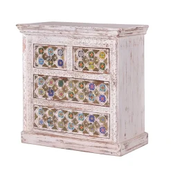 Shabby Chic Kommode in Antikweiß - Mirell^Wohnen Outlet