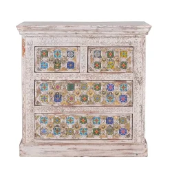 Shabby Chic Kommode in Antikweiß - Mirell^Wohnen Outlet