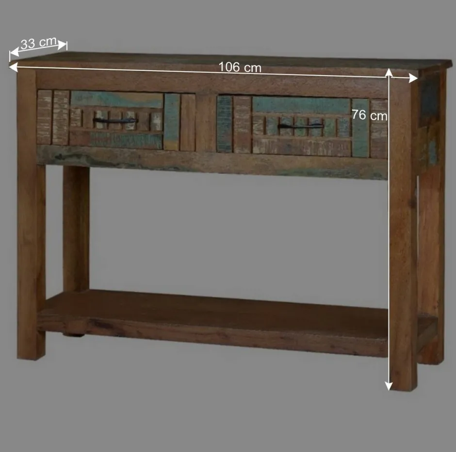 Shabby Chic Konsolentisch aus Recyclingholz - Tunar^Wohnen Clearance