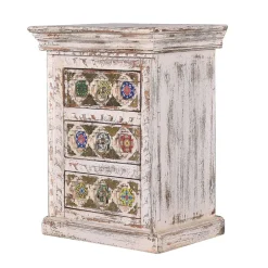 Shabby Chic Nachtkommode in Antikweiß - Mirell^Wohnen Clearance