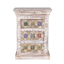 Shabby Chic Nachtkommode in Antikweiß - Mirell^Wohnen Clearance