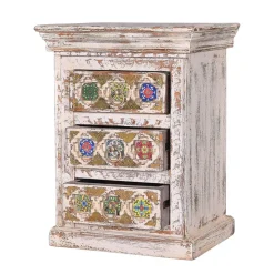 Shabby Chic Nachtkommode in Antikweiß - Mirell^Wohnen Clearance