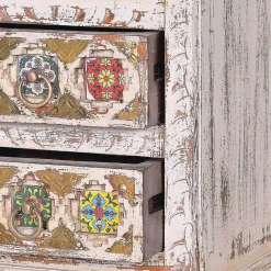 Shabby Chic Nachtkommode in Antikweiß - Mirell^Wohnen Clearance