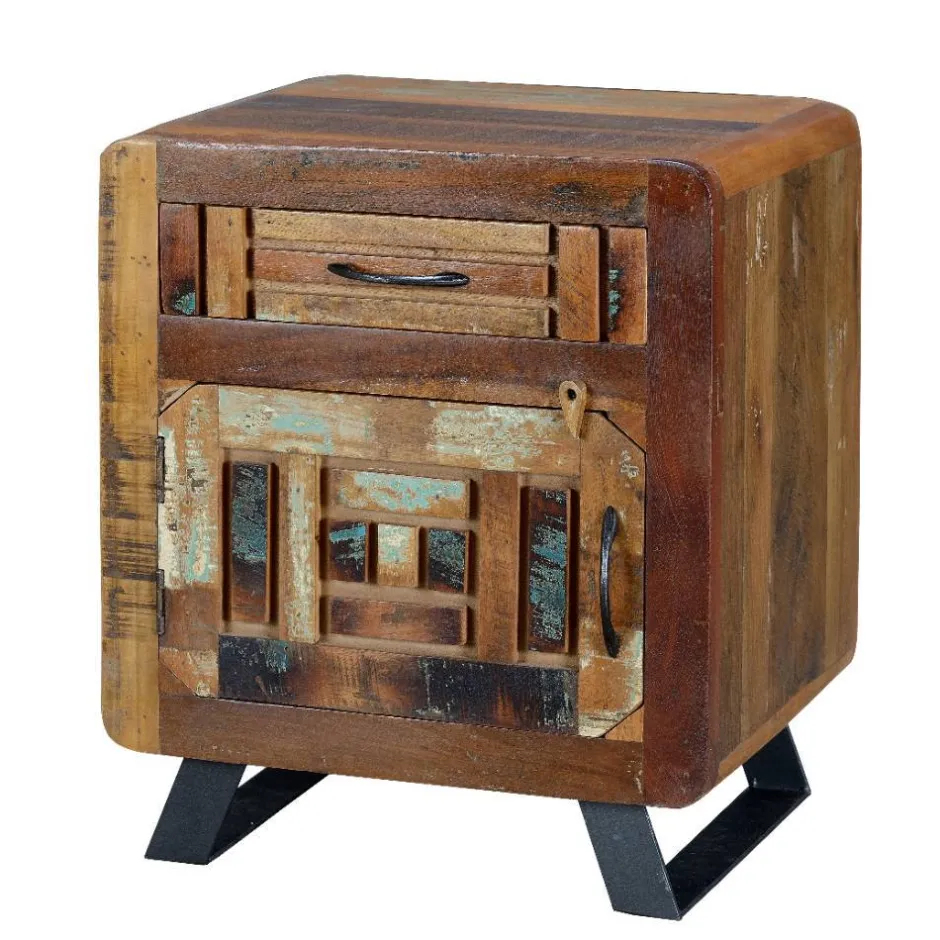 Shabby Chic Nachtkommode aus Recyclingholz - Tunar^Wohnen Hot