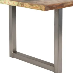 Shabby Chic Recyclingholz Tisch Formosia mit Stahl Bügelgestell^Wohnen Online