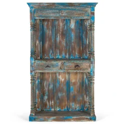 Wohnen Shabby Chic Regal in unregelmäßgem Blau lackiert - Emrene