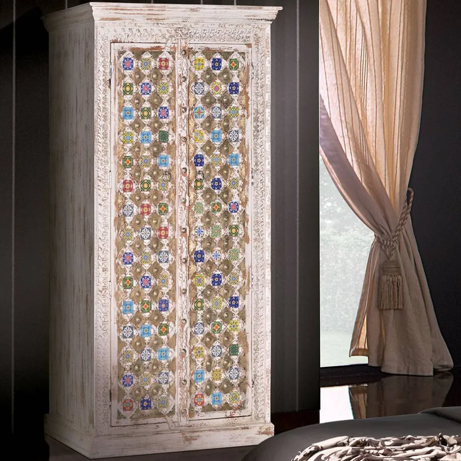 Wohnen Shabby Chic Schrank in Antikweiß - Mirell