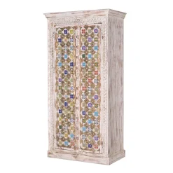 Wohnen Shabby Chic Schrank in Antikweiß - Mirell