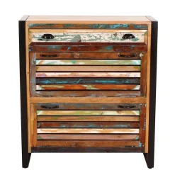 Shabby Chic Schuhschrank aus Recyclingholz - Vosbadus^Wohnen Discount