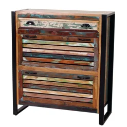 Shabby Chic Schuhschrank aus Recyclingholz - Vosbadus^Wohnen Discount