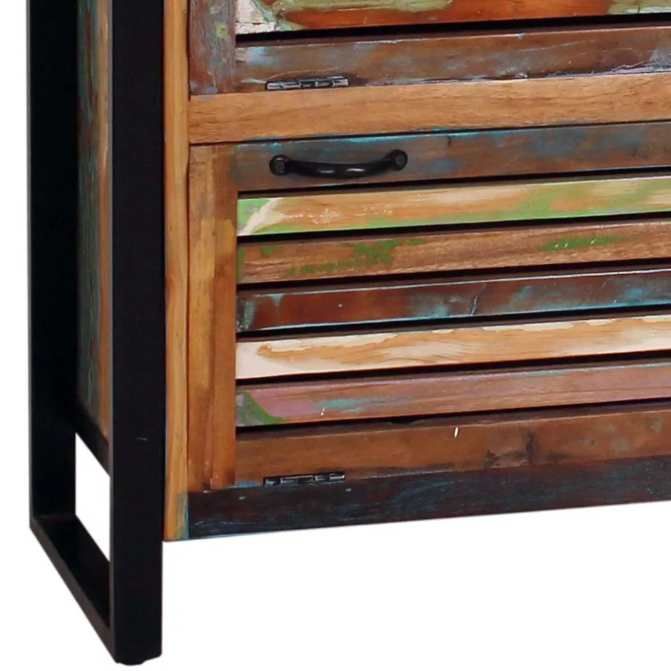 Shabby Chic Schuhschrank aus Recyclingholz - Vosbadus^Wohnen Discount