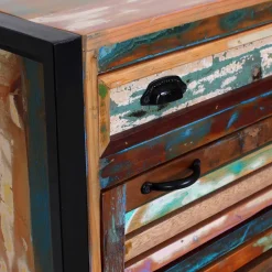 Shabby Chic Schuhschrank aus Recyclingholz - Vosbadus^Wohnen Discount