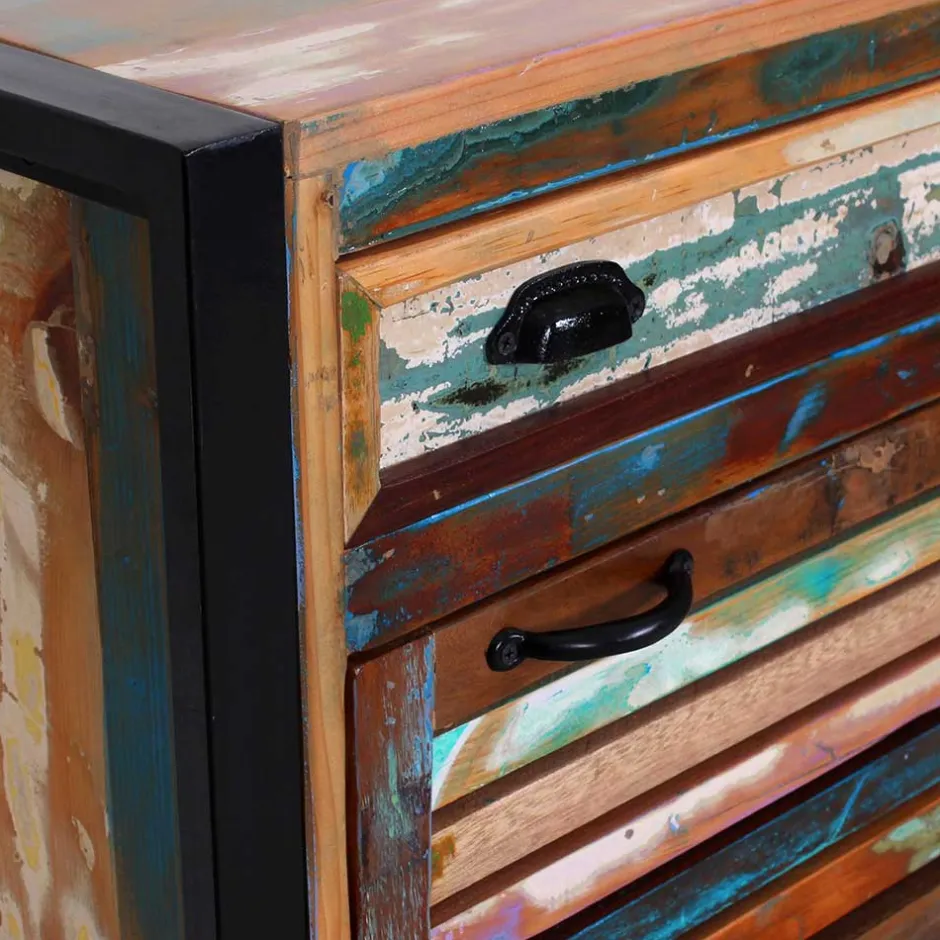 Shabby Chic Schuhschrank aus Recyclingholz - Vosbadus^Wohnen Discount