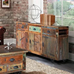 Wohnen Shabby Chic Sideboard aus Recyclingholz - Vatrima