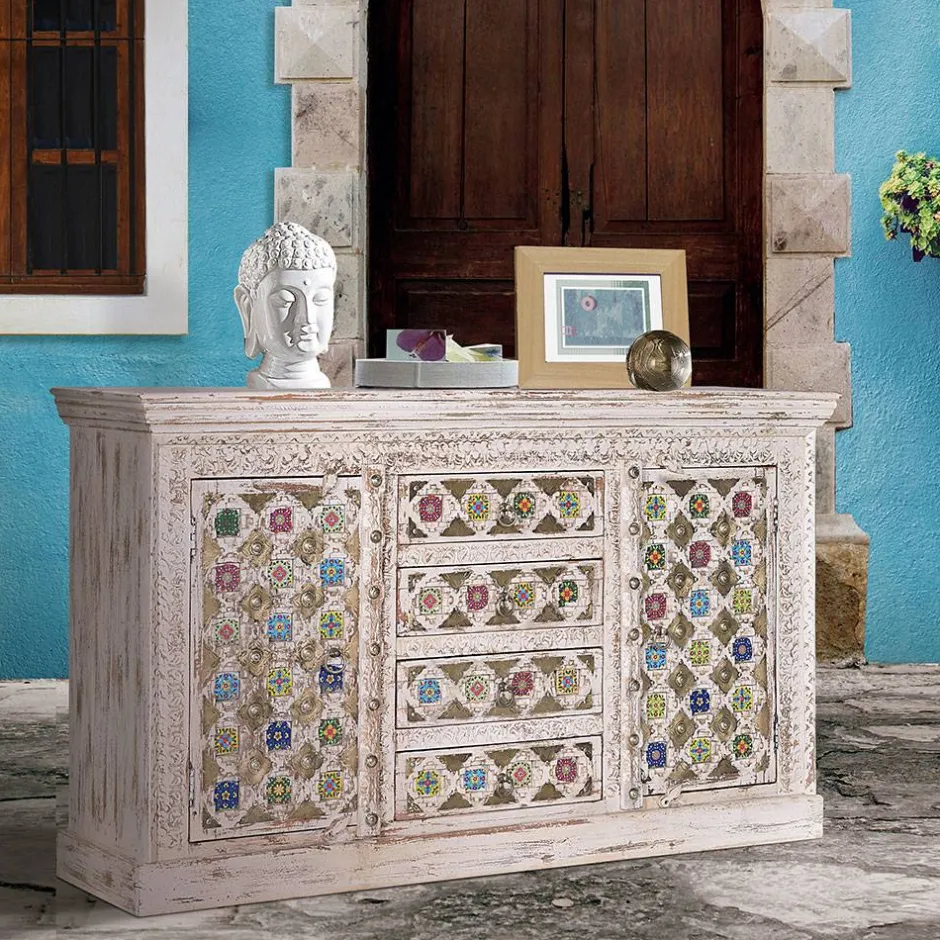 Wohnen Shabby Chic Sideboard in Antikweiß - Mirell