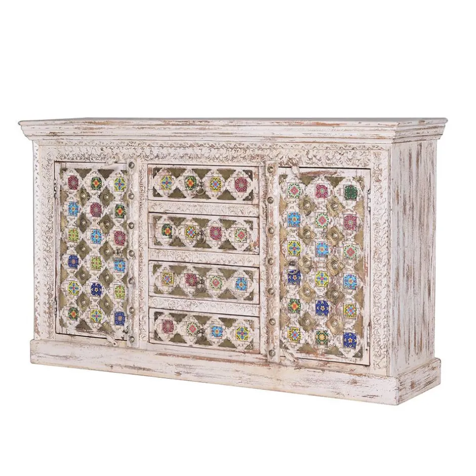 Wohnen Shabby Chic Sideboard in Antikweiß - Mirell