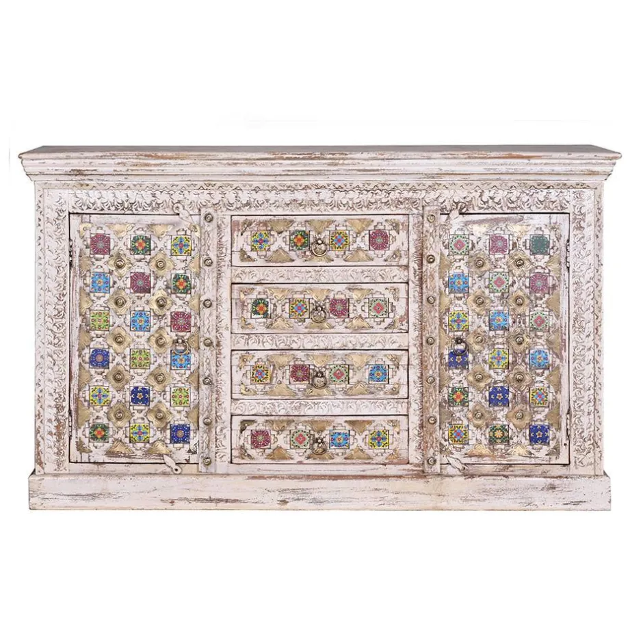 Wohnen Shabby Chic Sideboard in Antikweiß - Mirell