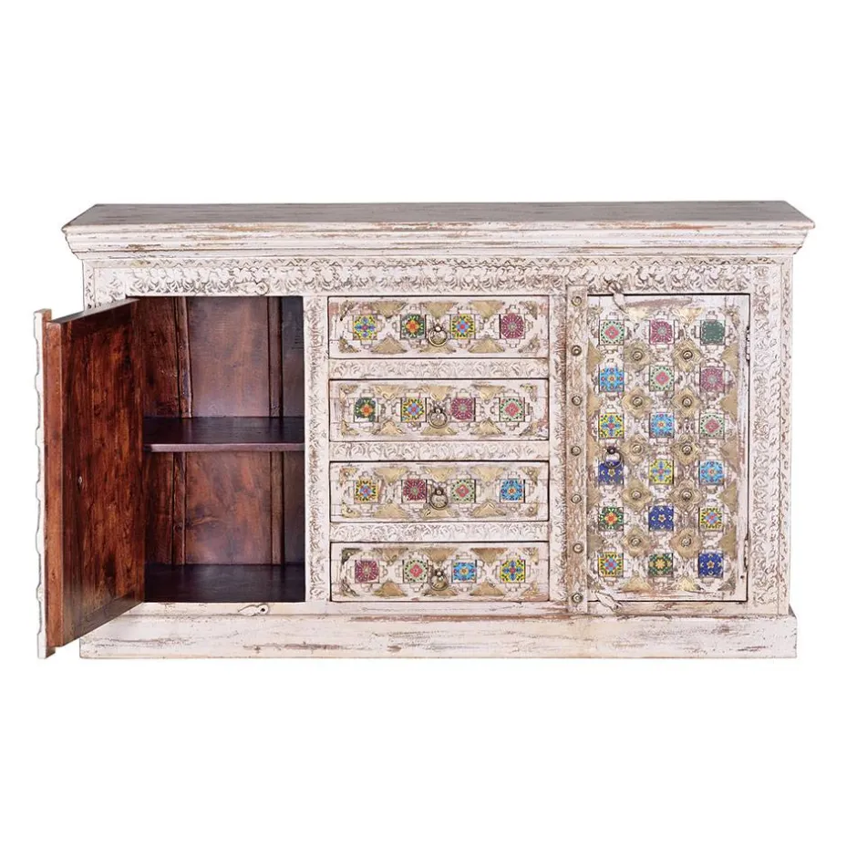 Wohnen Shabby Chic Sideboard in Antikweiß - Mirell