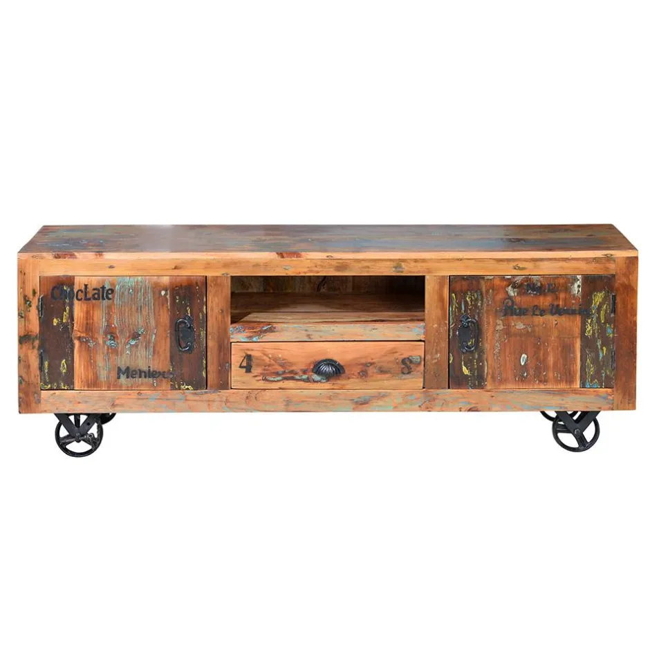 Wohnen Shabby Chic TV Lowboard aus Recyclingholz - Vatrima