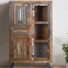 Shabby Chic Vitrinenschrank aus Recyclingholz - Tunar^Wohnen Discount