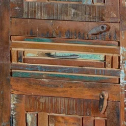 Shabby Chic Vitrinenschrank aus Recyclingholz - Tunar^Wohnen Discount