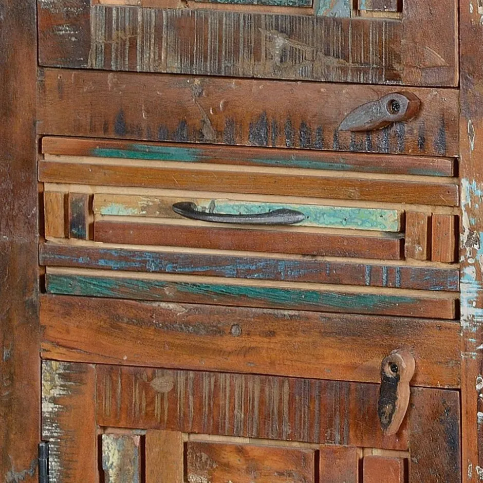 Shabby Chic Vitrinenschrank aus Recyclingholz - Tunar^Wohnen Discount