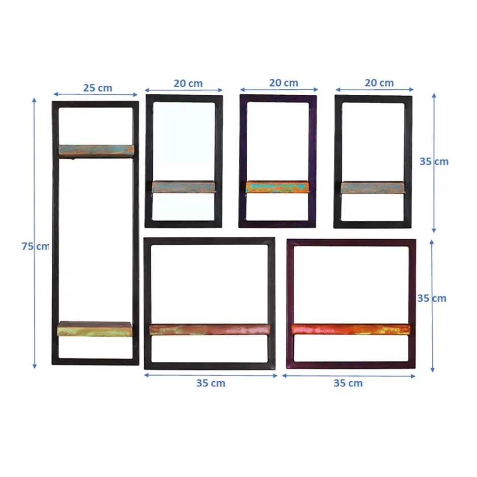 Shabby Chic Wandregale Set - Jamaica (sechsteilig)^Wohnen Clearance