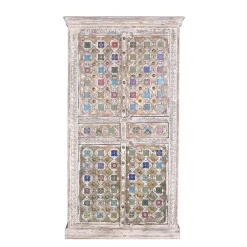 Shabby Chic Wohnzimmerschrank in Antikweiß - Mirell^Wohnen Clearance