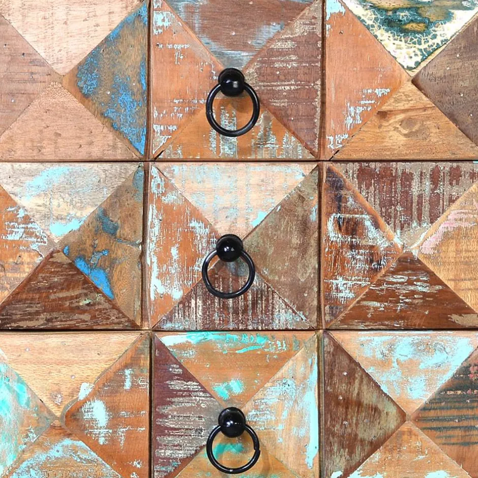 Wohnen Shabby Design Nachtkommode aus Recyclingholz - Zeremonia